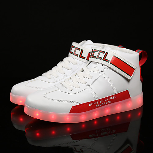 

Men's Sneakers Casual Daily Walking Shoes PU Breathable Non-slipping Wear Proof Pink / White White / Blue White / Silver Spring