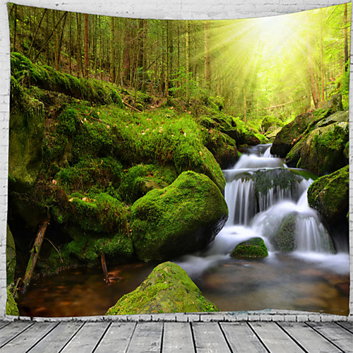 

Majestic Waterfall Scenery Wall Tapestry Art Decor Blanket Curtain Hanging Home Bedroom Living Room Decoration