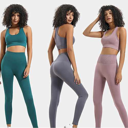 

Women's 2 Piece Activewear Set Workout Outfits Casual Athleisure 2pcs Winter Sleeveless High Waist Nylon Thermal Warm Moisture Wicking Breathable Fitness Running Jogging Exercise Sportswear Skinny
