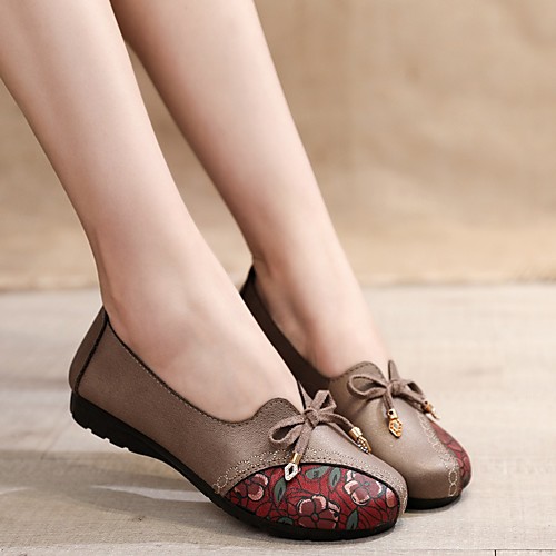 

Women's Sneakers Flat Heel Round Toe Canvas Floral Black Red Khaki