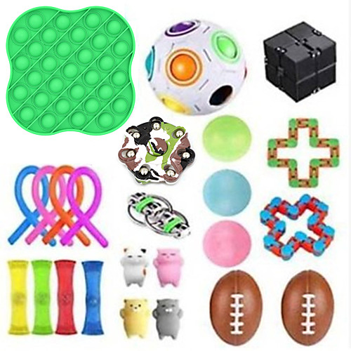 

Squishy Toy Squeeze Toy / Sensory Toy Jumbo Squishies Sensory Fidget Toy Stress Reliever 24 pcs Mini Creative Bean Transformable Cute Stress and Anxiety Relief Fun Decompression Toys Slow Rising