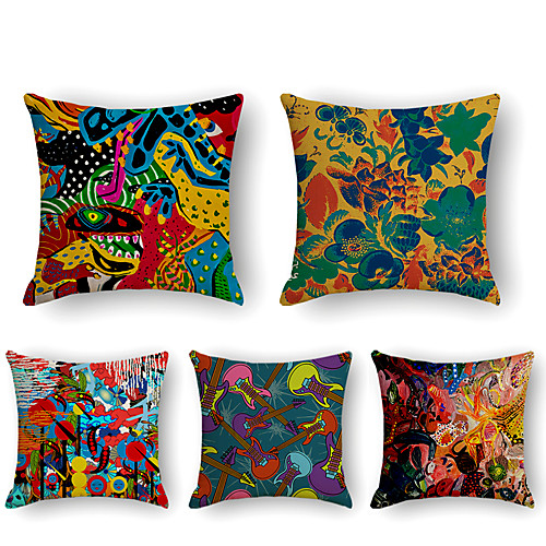 

Cushion Cover 5PCS Short Plush Soft Decorative Square Throw Pillow Cover Cushion Case Pillowcase for Sofa Bedroom 45 x 45 cm (18 x 18 Inch) Superior Quality Machine Washable