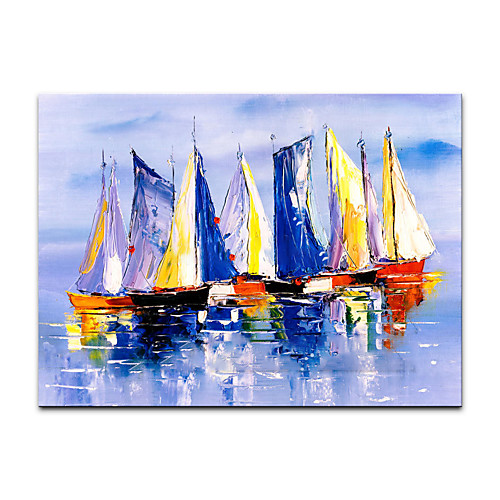 

Oil Painting Hand Painted Horizontal Abstract Landscape Modern Rolled Canvas (No Frame)