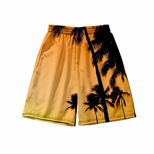 

Men's 3D Print Shorts Daily Holiday Shorts Pants Graphic Graphic Prints Short Sporty Print Orange
