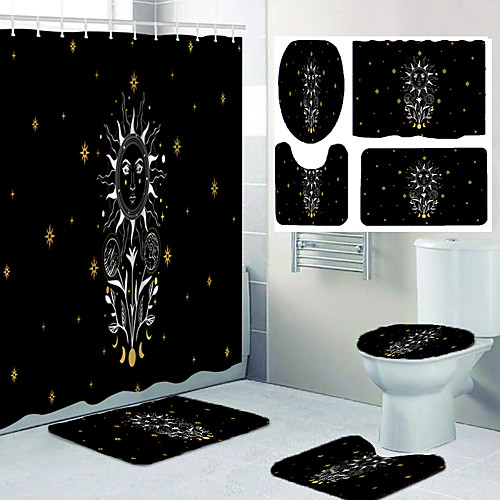 

Bathroom Shower Curtains & Hooks Casual Polyester Waterproof
