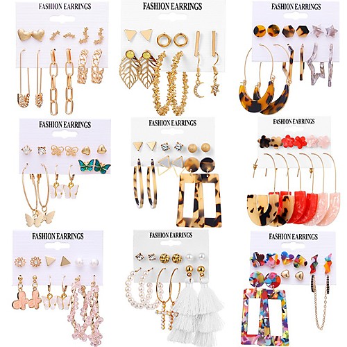 

Women's Stud Earrings Drop Earrings Earrings Classic Vintage Classic Sweet Boho Earrings Jewelry Rainbow color For Party Evening Date Birthday Beach