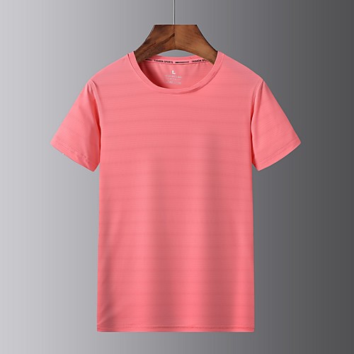 

Women's T shirt Hiking Tee shirt Short Sleeve Tee Tshirt Top Outdoor Lightweight Breathable Quick Dry Sweat wicking Autumn / Fall Spring Chinlon Elastane Random Colors Black Pink Hunting Fishing