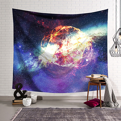 

Wall Tapestry Art Decor Blanket Curtain Hanging Home Bedroom Living Room Polyester Colourful Starry Sky