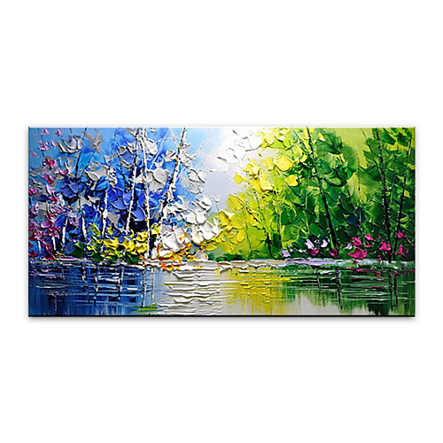 

Oil Painting Hand Painted Horizontal Abstract Landscape Modern Rolled Canvas (No Frame)