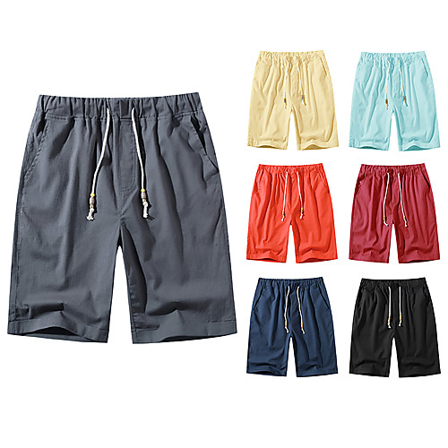

Men's Shorts Holiday Shorts Pants Simple Short ArmyGreen White Black Wine Orange
