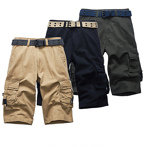 

Men's Hiking Shorts Hiking Cargo Shorts Solid Color Summer Outdoor 10 Multi-Pockets Breathable Soft Wear Resistance Cotton Shorts Black Khaki Green Hunting Fishing Climbing 28 29 30 31 32