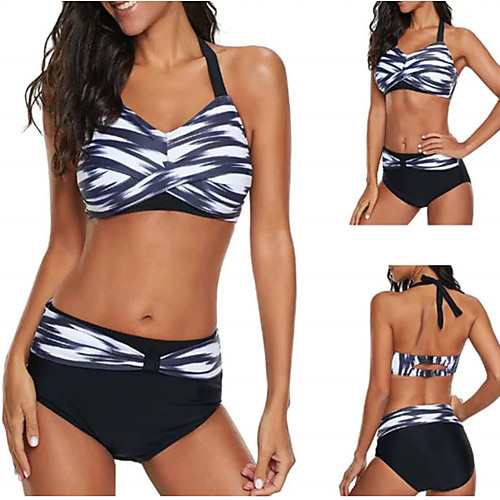 

Women's Tankini Swimwear Breathable Quick Dry Sleeveless 2 Piece - Swimming Surfing Water Sports Tie Dye Summer / Plus Size