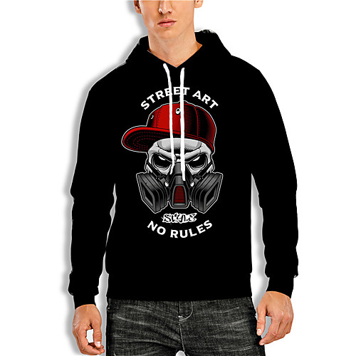 

Men's Pullover Hoodie Sweatshirt Cartoon Graphic Prints Print Daily Sports 3D Print 3D Print Casual Hoodies Sweatshirts Black