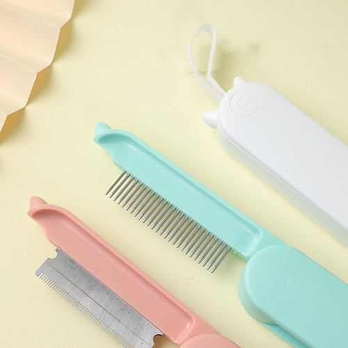 

Dog Cat Brushes Grooming Cleaning Plastic Comb Dog Clean Supply Pet Hair Remover Adjustable Flexible Durable Easy to Use Pet Grooming Supplies White Pink Green