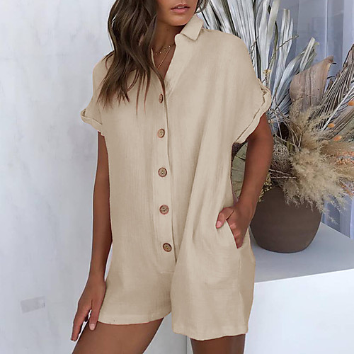 

Women's Ordinary Active White Black Red Romper Solid Colored Patchwork