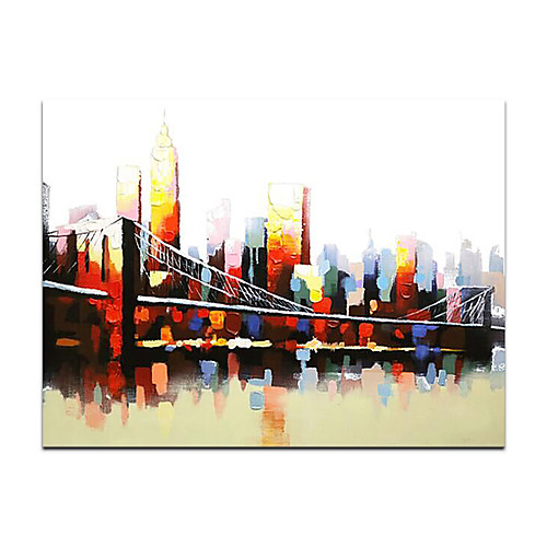 

Oil Painting Hand Painted Horizontal Abstract Landscape Modern Rolled Canvas (No Frame)