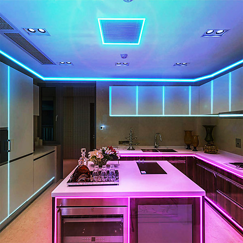 

LED Strip Lights Waterproof 15M(3x5M) RGB Tiktok Lights Flexible 5050 SMD 450 LEDs IR 44 Key Controller with Installation Package 12V 6A Adapter Kit
