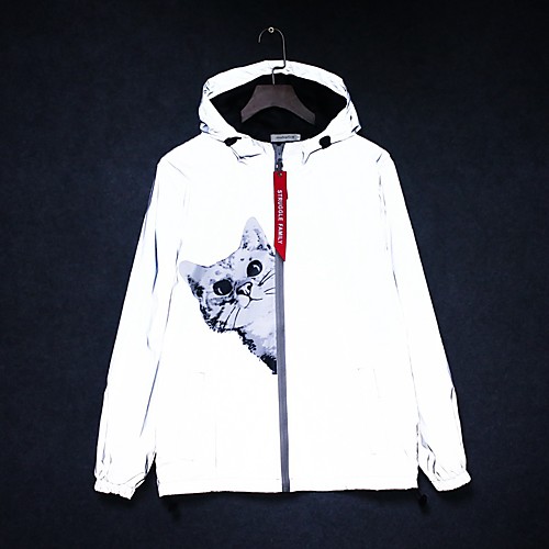 

Women's Men's Hiking Jacket Outdoor Waterproof Windproof Breathable Comfortable Top Full Length Visible Zipper Fishing Climbing Camping / Hiking / Caving Grey