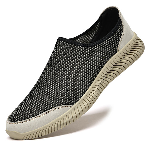 

Men's Loafers & Slip-Ons Daily Outdoor Mesh Breathable Non-slipping Wear Proof Khaki Gray Spring Summer
