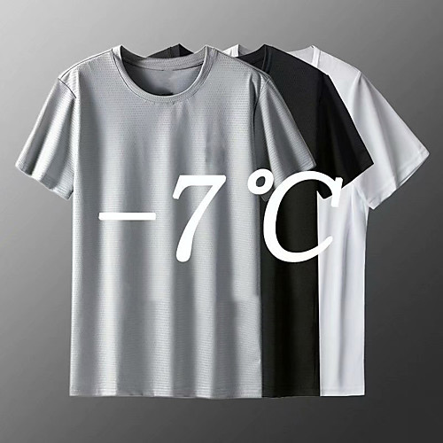 

Men's T shirt Hiking Tee shirt Short Sleeve Tee Tshirt Top Outdoor Lightweight Breathable Quick Dry Sweat wicking Spring Summer White Black Gray Fishing Climbing Camping / Hiking / Caving