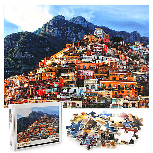 

1000 pcs House Landscape Jigsaw Puzzle Educational Toy Adult Puzzle Gift Stress and Anxiety Relief Adorable Decompression Toys Parent-Child Interaction Cardboard Paper Kids Adults' Toy Gift