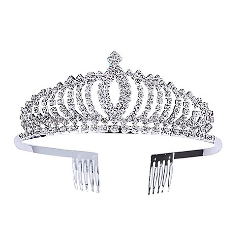 

Wedding Blinging Alloy Tiaras with Metal 1 Piece Wedding / Birthday Headpiece