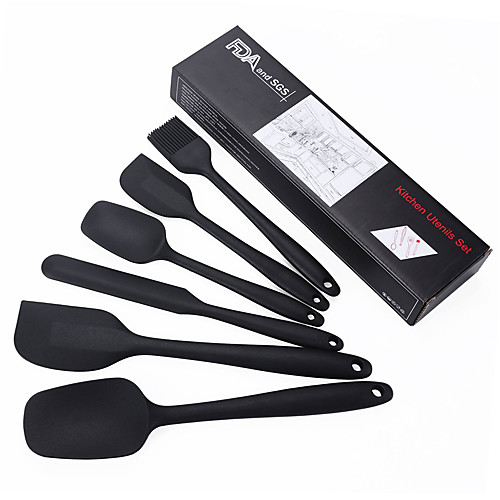 

6pcs Cooking Tools Set Non-stick Cooking Spoon Spatula Ladle Egg Beaters Whisk Silicone Silicon Baking Utensil Sets Kitchen Tools