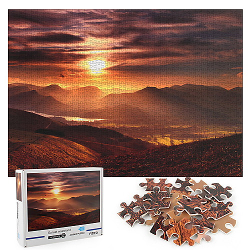 

1000 pcs Landscape Jigsaw Puzzle Educational Toy Gift Adorable Decompression Toys Parent-Child Interaction Cardboard Paper Teenager Adults' Toy Gift