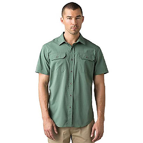 

Men's Hiking Shirt / Button Down Shirts Short Sleeve Sweatshirt Top Outdoor Lightweight Breathable Quick Dry Sweat wicking Spring Summer ArmyGreen khaki Navy Blue Fishing Climbing Camping / Hiking