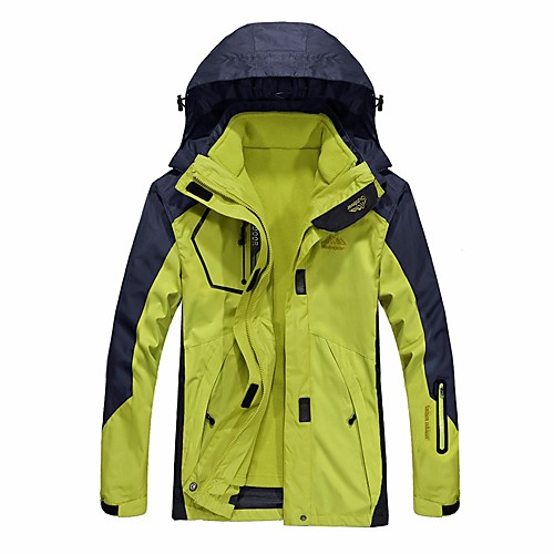 

Women's Hiking 3-in-1 Jackets Waterproof Hiking Jacket Hiking Fleece Jacket Winter Outdoor Patchwork Thermal Warm Waterproof Lightweight Windproof Hoodie Winter Jacket Top Ski / Snowboard Fishing