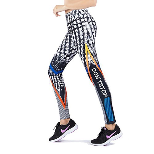 

Activewear Pants Printing Solid Women's Training Running Natural Polyester