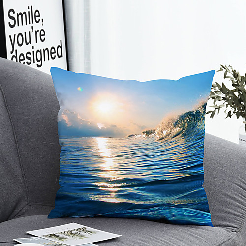 

1 pcs Polyester Pillow Cover Pillow Cover & Insert, 3D Simple Classic Square Zipper Polyester Traditional Classic