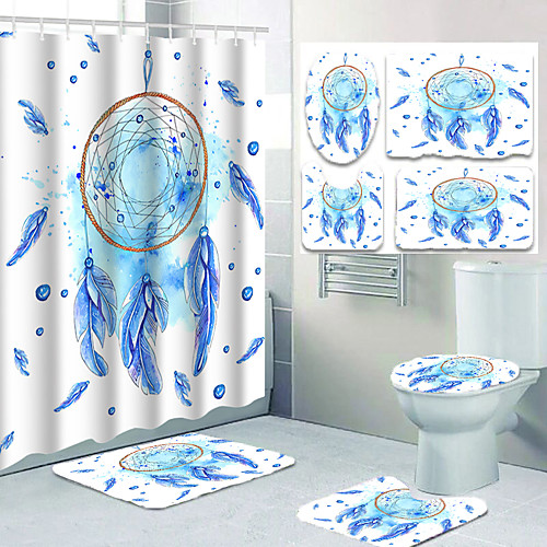 

Bathroom Shower Curtains & Hooks Casual Polyester Waterproof