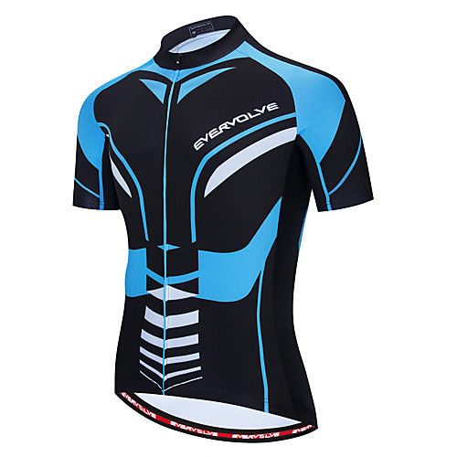 

Men's Short Sleeve Cycling Jersey Red / White Blue / Black Bike Jersey Quick Dry Sports Clothing Apparel / Micro-elastic / Athleisure
