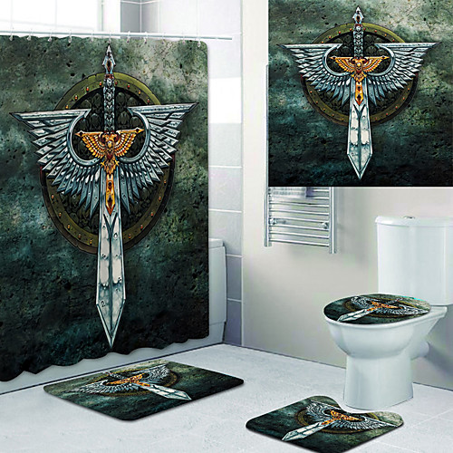 

Bathroom Shower Curtains & Hooks Rainbow Neoclassical Polyester Waterproof