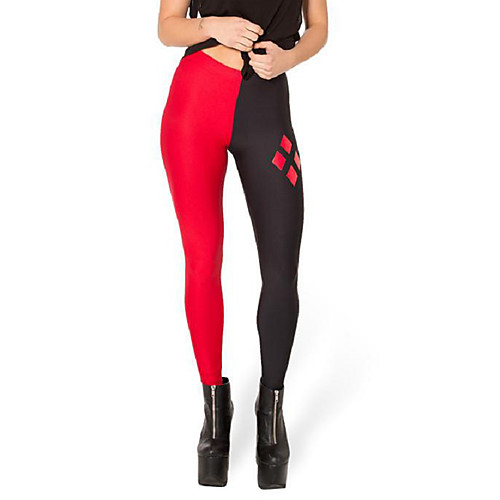 

Women's Sporty Comfort Sports Gym Yoga Leggings Pants Multi Color Ankle-Length Print Red