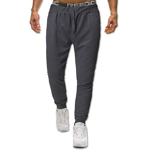 

Men's Sweatpants Joggers Jogger Pants Athletic Bottoms Drawstring Pocket Cotton Winter Fitness Gym Workout Running Training Exercise Breathable Soft Sweat wicking Normal Sport Dark Grey Black Navy