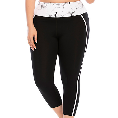 

Women's Plus Size Print Graphic Sporty Yoga Ankle-Length Leggings 12045[Bra]