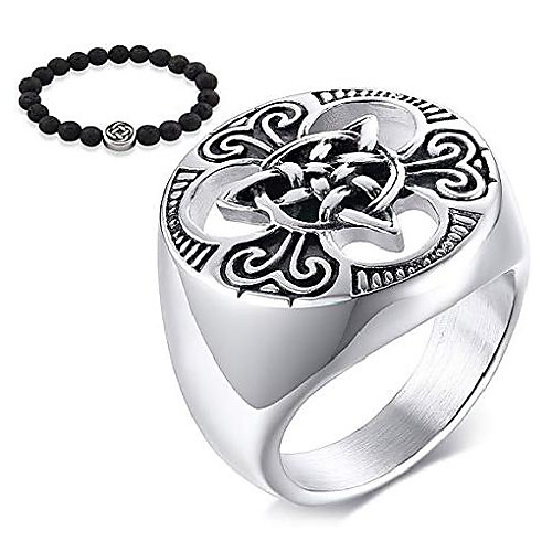 

gungneer stainless steel celtic triquetra knot eternal love ring us size 7-13 irish engagement jewelry men women
