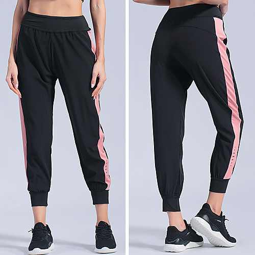 

Women's Joggers Jogger Pants Athletic Bottoms Reflective Strip Spandex Winter Fitness Gym Workout Running Jogging Training Reflective Breathable Quick Dry Sport Black Pink / Black / Micro-elastic