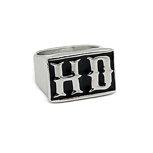 

action box jewelry men's heavy duty hd biker ring, vintage heavy duty motorcycle ring, outlaw biker ring gold or silver, large (silver, 7)
