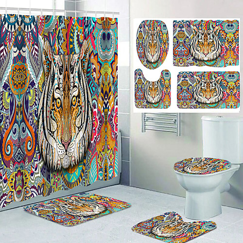 

Bathroom Shower Curtains & Hooks Casual Polyester Waterproof