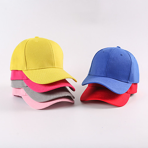 

Cotton Baseball Cap Running Cap Visor Hats Men's Women's Hat Solid Colored Adjustable Lightweight Breathable for Fitness Running Jogging Autumn / Fall Spring Summer Cream White Black