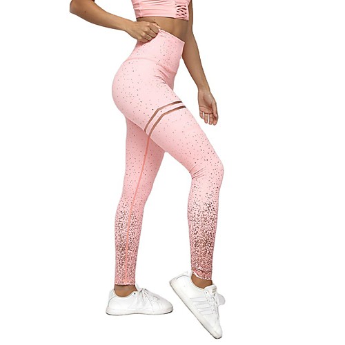 

Activewear Pants Printing Solid Women's Training Running Natural Nylon Polyester