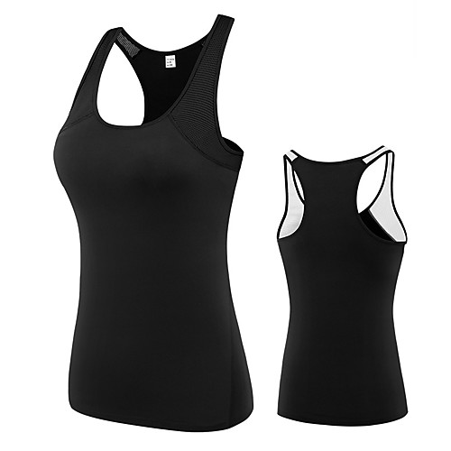 

Women's Sleeveless Running Tank Top Singlet Top Athletic Athleisure Summer Spandex Moisture Wicking Quick Dry Breathable Fitness Gym Workout Running Training Exercise Sportswear White Black Blue