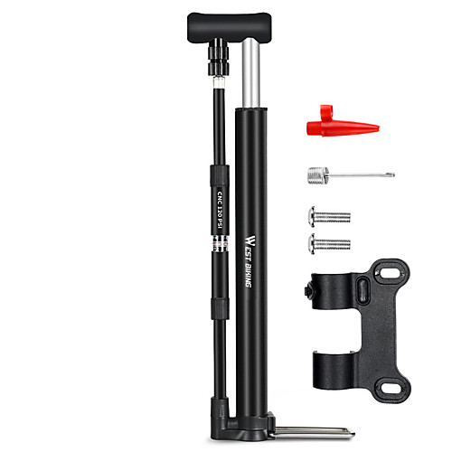 

Mini Bike Pump Portable Lightweight For Road Bike Mountain Bike MTB Recreational Cycling Fixed Gear Bike Cycling Bicycle Aluminium Alloy Black