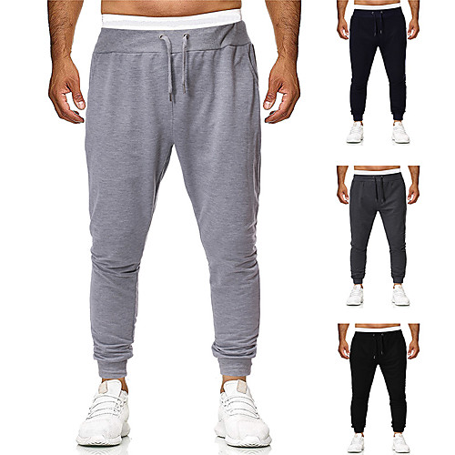 

Men's Joggers Jogger Pants Sports & Outdoor Bottoms Side Pockets Drawstring Winter Fitness Gym Workout Running Training Exercise Breathable Moisture Wicking Soft Normal Sport Solid Colored Black Dark