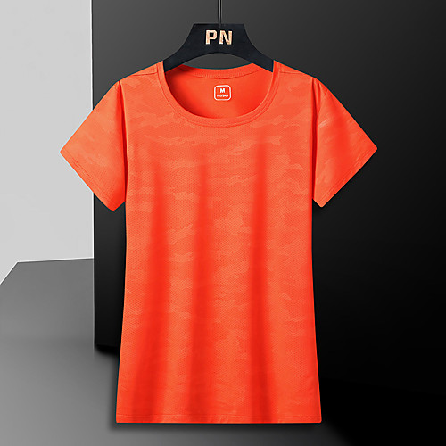 

Women's T shirt Hiking Tee shirt Short Sleeve Crew Neck Tee Tshirt Top Outdoor Lightweight Breathable Quick Dry Soft Autumn / Fall Spring Spandex Polyester Camo Blue Pink Orange Fishing Climbing Beach