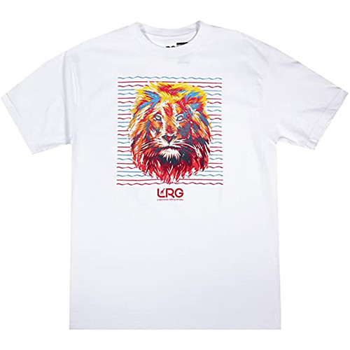 

Men's T shirt Hot Stamping Graphic Prints Lion Print Short Sleeve Casual Tops 100% Cotton Basic Casual Fashion White Black