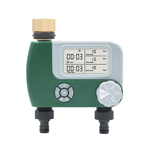 

Gardening Automatic Watering Irrigation Solenoid Valve Controller Garden Plant Water Spraying Dual-way Timer